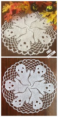 Halloween Ghost Doily Free Crochet Pattern - DIY Magazine