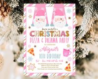 You will love this Editable Christmas Pizza And Pajama Party Invitation DESCRIPTION + This is an Instant Download digital file for you to edit right in your web browser with Canva after purchase. Canva is a fully FREE editor that allows you to personalize your template in your web browser. This is a template that you can access and edit yourself on Canva. No printed items will be shipped. SPECIFICATIONS FINISHED SIZES: + 2 Page Canva template + 5X7 inch size file + Free fonts + 1000+ Free elemen