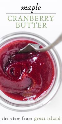 Maple cranberry butter is a delicious cross between lemon curd and cranberry sauce ~ you'll want to slather it on toast, biscuits, and turkey sandwiches! #cranberry #jam #thanksgiving #cranberrysauce