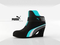 Sporty High Heels  The Puma Speed Kitty is a concept shoe that combines the structure of a platform bootie with the feel of a Puma racing shoe. Sporty, futuristic, and definitely Tron approved! Can’t you imagine Quorra kicking butt in these?