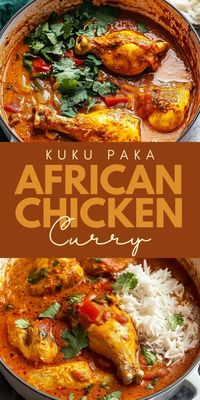 Spice up your dinner routine with this flavorful African Chicken Curry – Kuku Paka 🌶️. This traditional East African dish combines tender chicken simmered in a rich, coconut-based curry sauce, infused with aromatic spices and herbs. Perfect for family dinners or special occasions! 🍽️ Try this exotic recipe today and bring the taste of Africa to your table. 🌍 Click to explore the full recipe and enjoy a fusion of flavors! #AfricanCuisine #ChickenCurry #KukuPaka #ExoticDishes #CurryLovers