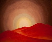 “La montagne rouge” Peinture de l’artiste américaine Georgia O’Keeffe