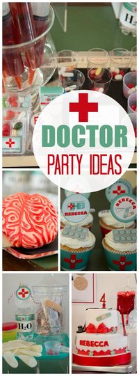 How fun is this amazing doctor party! See more party ideas at CatchMyParty.com!