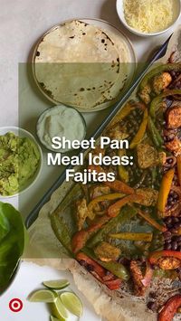 Whip up quick & easy meals with a one-sheet chicken fajitas recipe with grilled veggies. Serve on tortillas. Yum!