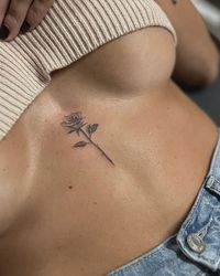 24 Fiery Middle Chest Tattoos For Females To Try Right Now 20