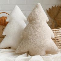 This Plush Sherpa Christmas Tree Pillow is the perfect way to add a cozy touch to your holiday decor. This pillow features a Christmas tree design with a sherpa surface. The pillow is made from soft, plush material and provides maximum comfort.  This pillow is perfect for adding holiday cheer to any space this holiday season. Total measurements are roughly 44 x 27 x 10 centimeters / 17' x 12' x 4' inches CARE: Spot clean with soft, damp cloth. Blot to remove excess water. Air dry . DELIVERY: Cur