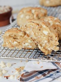 White Chocolate Toasted Coconut Cookies - Baking with Blondie