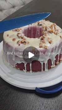 83K views · 5.5K likes | Savory & Sweet Treats on Instagram: "**Red Velvet Pound Cake:**

**Ingredients:**
- 3 sticks of butter (room temperature)
- 2 tablespoons of canola oil
- 3 cups of sugar
- 2 teaspoons of vanilla extract
- 6 large eggs
- 1 and 1/4 cups of buttermilk
- 4 tablespoons of red food coloring
- 3 cups and 1/4 cup of cake flour
- 2 teaspoons of Hershey's cocoa powder
- 2 tablespoons of sour cream
- 1/2 teaspoon of salt
- 1/2 teaspoon of baking soda

**Instructions:**

1. Preheat the oven to 330°F (165°C). Grease and flour a pound cake pan or use baking spray

2. In a large mixing bowl, blend the butter and canola oil until smooth, about 2 minutes.

3. Gradually add the sugar, one cup at a time, blending for about 7 minutes until the mixture is light and fluffy.

4. Add the 