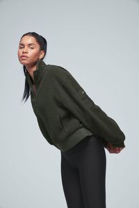 Green sherpa jacket by Alo Yoga in dark cactus (IG: @alo, @aloyoga) green sherpa jacket outfit, olive green sherpa jacket outfit, army green sherpa jacket outfit, good vibes, good vibes only, positive vibes, positivity aesthetic, namaste, winter jackets women, winter jackets women cold weather, winter jackets women 2021, winter jackets women casual, winter jackets women fashion, casual jackets for women winter coats, jackets for women winter warm coat casual, green jacket fits, fitness fashion