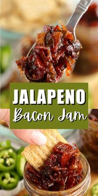 I am a firm believer that bacon was made to go on everything! This bacon jalapeno jam recipe is going to blow you away. It hits all the right notes. There’s spice from the jalapenos, savory from the bacon, sweet from the syrup, and tang from the vinegar. It is such a deliciously balanced bite — you’ll want to eat this stuff with a spoon straight from the jar!