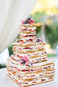 Small Wedding Ideas | Day-after brunch with waffle wedding cake