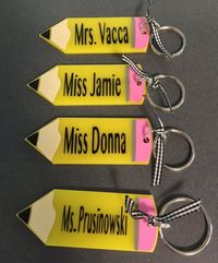 Acrylic Pencil Keychain/Teacher Gift