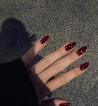 cherry red nails