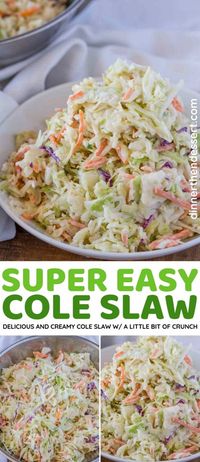 A Traditional Coleslaw Recipe with creamy coleslaw dressing in 5 minutes! This basic coleslaw recipe is an easy side dish made with shredded lettuce mix. A perfect tangy summer BBQ side dish!