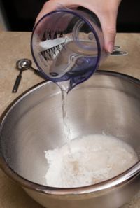 Pour Water Into Flour For Paper Mache Recipe