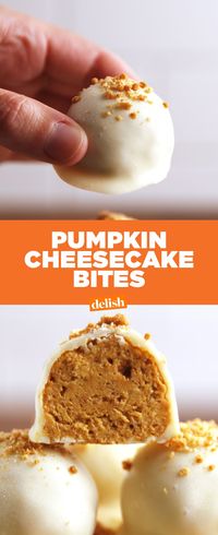 These Pumpkin Cheesecake Bites Taste Like FallDelish