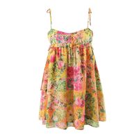 'Jane' Spaghetti Strap Floral Short Dress