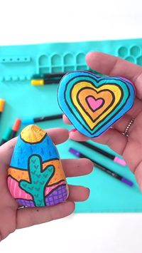 Full tutorial and supplies are linked. This is one of my favorite activities to do with my kids. They will sit for hours and paint rocks with me! Also these paint pens are simply THE BEST!