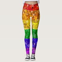 Glitter Rainbow Flag Marriage Equality Gay Pride Leggings #pride #lgbt #rainbow #livefree