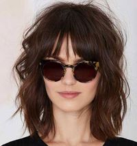 Short to Medium Hairstyle - Shag Hairstyle with Bangs  #medium #mediumhairstyles #mediumhair #bobhairstyles #bobhaircuts #shaghairstyles #hairstylesforwomen