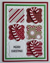 Christmas Candy Canes A2 Card, Handmade, Merry Christmas by GreetingsByMuse on Etsy