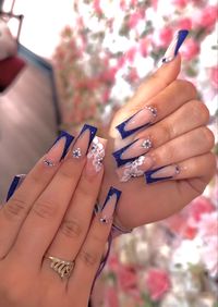 nails by jaxenmac_nails - loved this set 🧞‍♂️ Party Prom nails rhinestones fancy