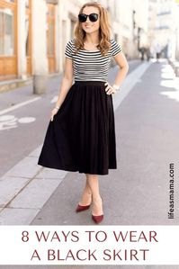 8 Ways To Wear A Black Skirt