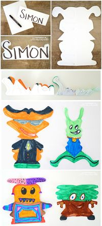 Kids Art - Make Alien Creature Monsters from Your Name