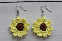 Sunflower Earrings Crochet Pattern | Rich Textures Crochet