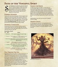 Barbarian Subclass: Path of the Vengeful Spirit! Made for a homebrew campaign coming up with an emphasis on the cycle of life and death. Thoughts? : DnDHomebrew