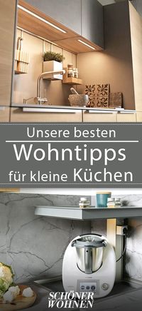 Wer keinen Platz hat, sollte sich welchen schaffen. Mit Küchengeräten, die auf Knopfdruck aus der Ecke nach oben fahren, höhenverstellbaren Fächern in der Schublade und anpassbaren Modulwänden. Alles, was Ihnen in kleinen Küchen Stauraum schenkt.   #stauraum #kleineküche #kleineküchen #smallkitchen