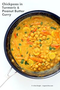 Chickpeas in Turmeric Peanut Butter Curry - 1 Pot - Vegan Richa