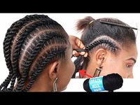 learn cornrow twist / Easy flat twist tutorial for beginners - YouTube