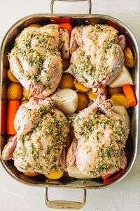 Truffle Herb Butter Cornish Hens are the perfect main dish recipe if you're planning to keep your holidays small and simple this year. Cooked to perfection with a delicious butter, herb, and spice glaze, this mouthwatering Cornish hen recipe pairs beautifully with your favorite vegetables and potatoes.