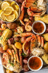 This crab boil is so much fun to make and it's so easy! The seasoned butter sauce is out of this world delicious and brings the whole dish together.