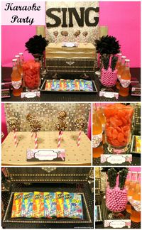 Karaoke Party Ideas - fun DIY decorating ideas, creative party food, birthday favors and more.