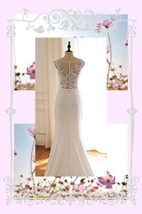 The Aaliyah wedding gown is a perfect and elegant combination of modern and vintage style bridal dresses. A classic, and popular style in wedding dresses, the Sheath shape, is simple and stunning. This gown is perfect for the bride who wants to be subtle and memorable all the while remaining elegant. A relatively modest bridal gown, but not boring at all.