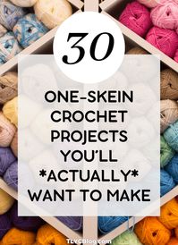 One-Skein Is All You Need! 30 Distinctive & Useful Crochet Projects