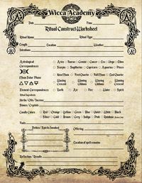 Ritual Worksheet