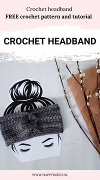 Crochet headband pattern free, crochet turban pattern free, crochet hairband pattern free | Happy in Red