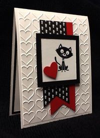 Cat-itude Valentine by razldazl - Cards and Paper Crafts at Splitcoaststampers - SU - Valentine You Little Furball Cats