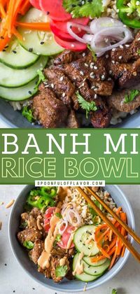 A fun twist on the classic Vietnamese sandwich — without the bread! Banh Mi Rice Bowl is a healthy dinner recipe for the family filled with traditional banh mi ingredients. You can make this healthy…