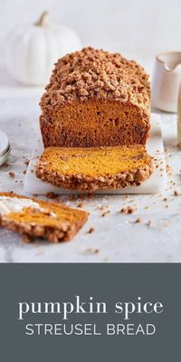 Celebrate the flavors of fall with this Pumpkin Spice Streusel Bread recipe! This moist, tender loaf is packed with the rich, spicy essence of pumpkin and topped with a golden, crumbly streusel that adds the perfect crunch. 

Ideal for cozy mornings or fall parties, this pumpkin bread recipe is a delightful way to enjoy autumn’s best flavors. Easy to bake and even easier to savor, it's a must-try for any fall baking enthusiast. Find the complete recipe here and fill your kitchen with the comforting aroma of pumpkin spice.