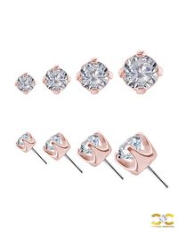 Prong Set Diamond Push-In Stud Earring, 18k Rose Gold is a Piercing Jewellery with a Flat Back Labret Bar.

An earring you can wear all the time, at a Cartilage Piercing or other at piercings depending on the size.

Smaller sizes, 1.5mm and 2.0mm are an excellent choice for Helix Piercing, Conch Piercing, Lobe Piercing, Tragus Piercing, Forward Helix Piercing, Nose Piercing, Medusa Piercing

Larger sizes, 2.5mm and 3.0mm are best suited to Helix  Piercing, Conch Piercing, Lobe Piercing