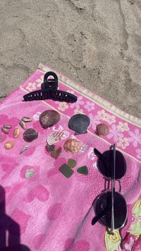 Green sea glass and some shells