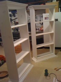 DIY Faux Built - In Bookcases by threadsandpaint  DIY #Bookcase #Faux_Built_In