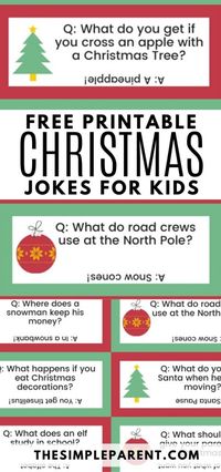 Celebrate the holidays with Christmas jokes for kids that will have the whole family laughing! Our favorite jokes and riddles are funny, silly, and clean! Humor is one of the best ways to have a Merry Christmas! FREE printable! #freeprintable #Christmas #holidays