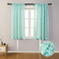 Material: 100% Polyester, Decorate every window with style and sophistication. Imported. Curtain Color: Aqua, Size per Panel: 54" W x 63" L | Red Barrel Studio® Synthetic Solid Color Blackout Grommet Single Curtain Panel Synthetic in Green/Blue, Size 63.0 H in | Wayfair | Home Decor