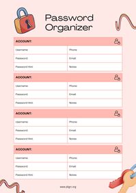 Free Printable Password Log / Tracker Templates