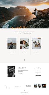 Christin Eide Photography website design, based on Porto theme, Flothemes. Wedding photography, epic, bold, inspirational, elegant webdesign.